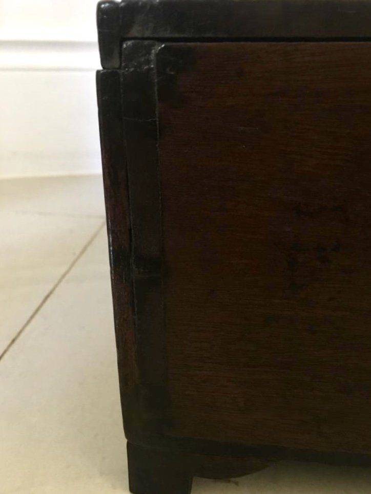 George III Antique Mahogany Tea Caddy - Image 9